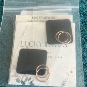 36. LuckyJewus Rose Gold Hoop Earrings